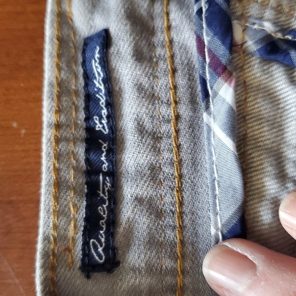 TOMHER Men's Light Gray Button Fly Jeans. Size W34 L32 - Picture 3 of 8